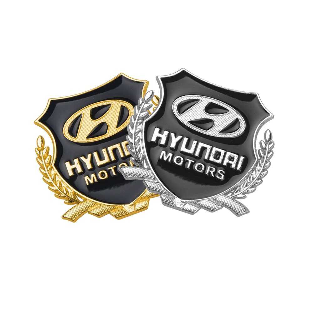 2pcs Stiker Emblem Metal 3d Dekorasi Jendela Samping Mobil Hyundai Getz Accent Atoz I20 Avega Trajet H1