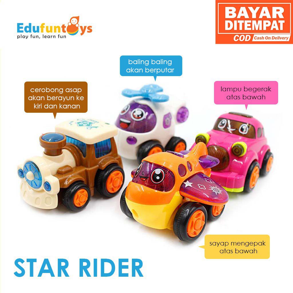 mobilan anak- STAR RIDER inertia toys random/ mainan anak kendaraan/ mobil cartoon