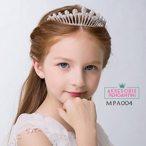 (LIMITED) AKSESORIS SIMPLE CROWN MAHKOTA PESTA WEDDING ANAK WANITA MPA004