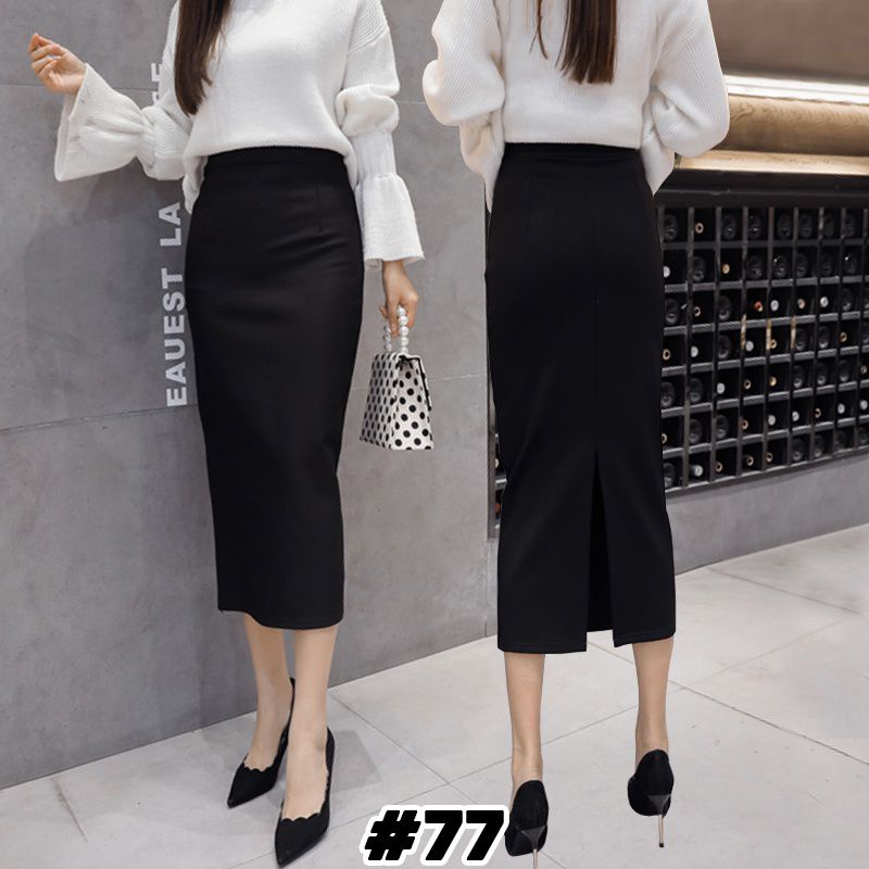 Office Skirt Rok Span Formal Pencil H Line