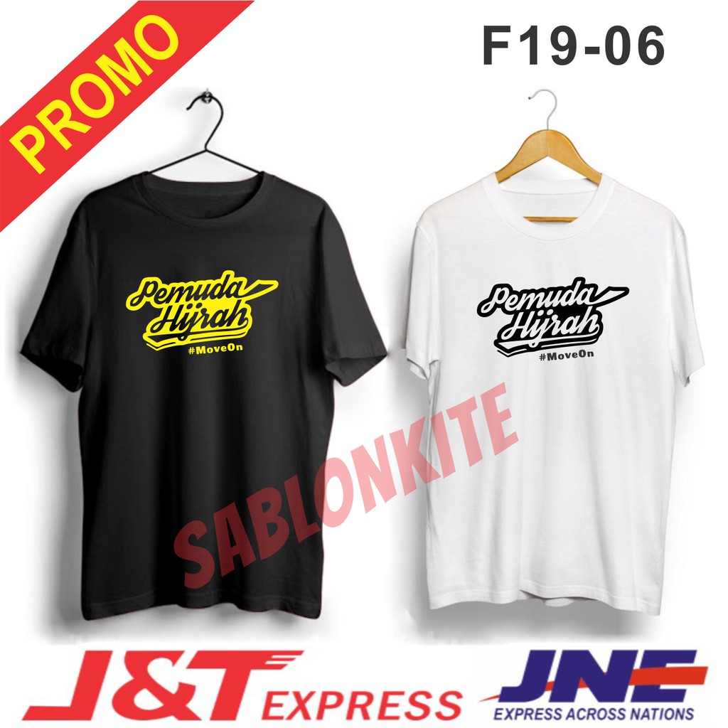 MURAH!!! KAOS PEMUDA HIJRAH F19-06 BAHAN COMBED 30S