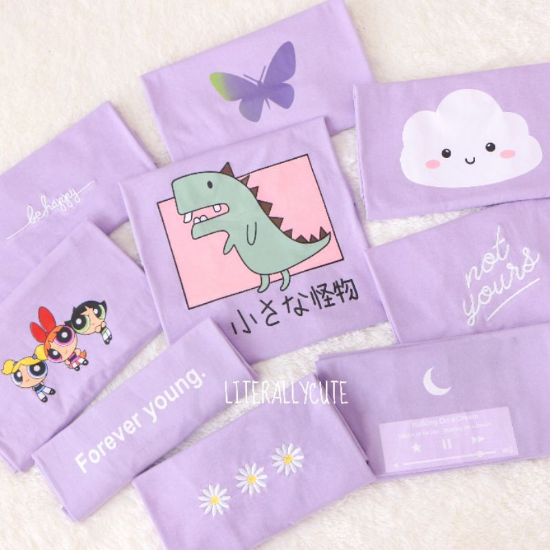 KAOS LILAC TUMBLR TEE LILAC BAJU WARNA LILAC ATASAN LILAC PAKAIAN WANITA KAOS WANITA SANTAI