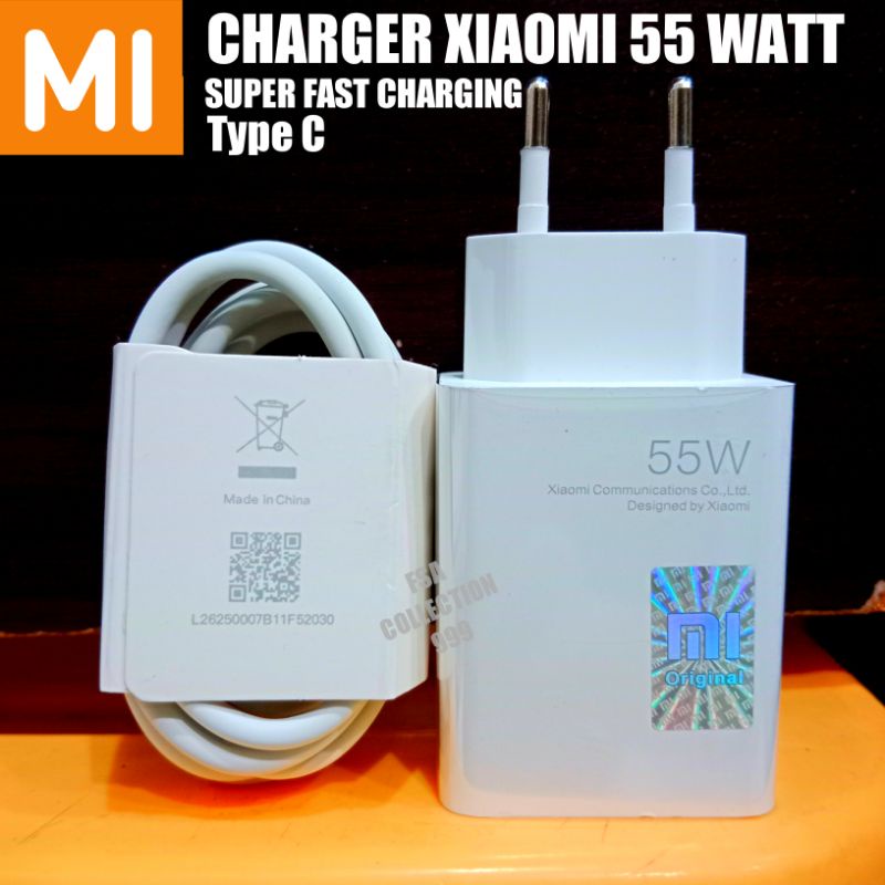 Charger xmi 55 watt type c turbo fast charging 6A original product Mi 11 Mi 10 mi 10T pro  poco F3 poco F2  poco X3 X3pro X3GT rdmi 10 s pro