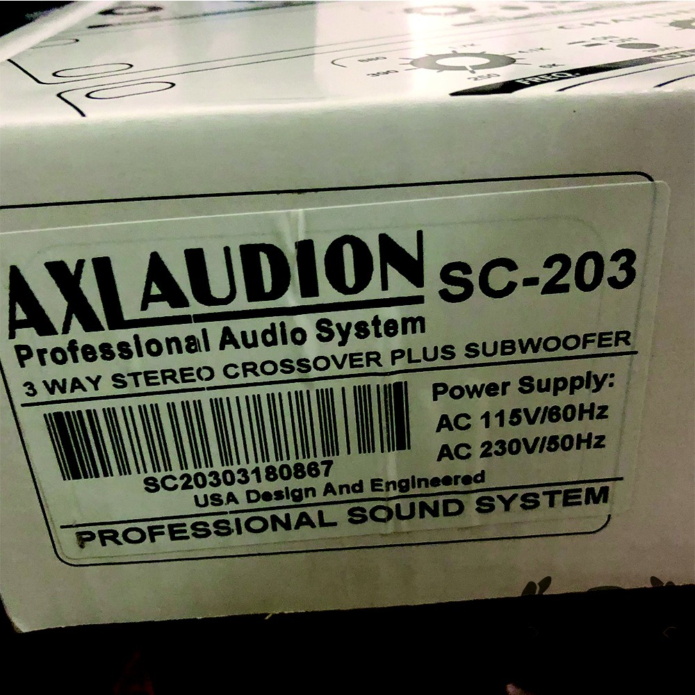 AXL Audion SC 203 3 Way Stereo Crossover Plus Subwoofer Sound System