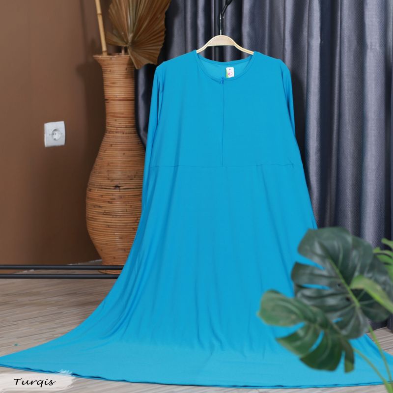 Baju Gamis Jersey Maxi Maxy Dress BIG Size Ukuran XL XXL XXXL 3XL 5XL LD120 LD140 SUPER JUMBO Polos 