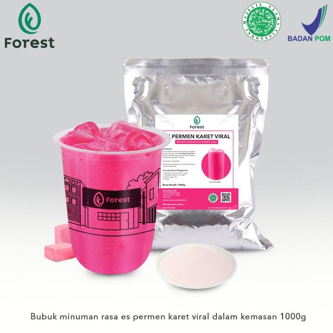 

Bubuk Minuman ES PERMEN KARET VIRAL 1000g - FOREST Bubble Drink