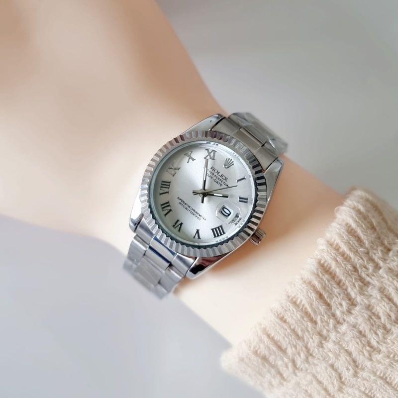 JAM TANGAN R0LEX PRIA WANITA STAINLESS WATER RESISTANCE