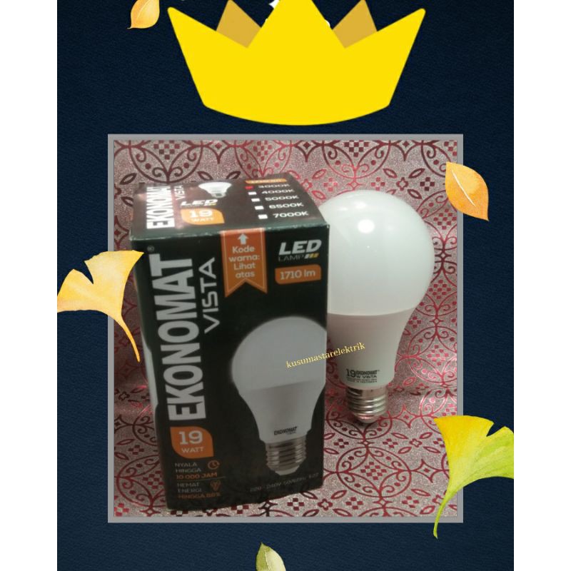 Lampu ruang belajar 19 watt.kuning.bohlam led 19 watt.warmwhite