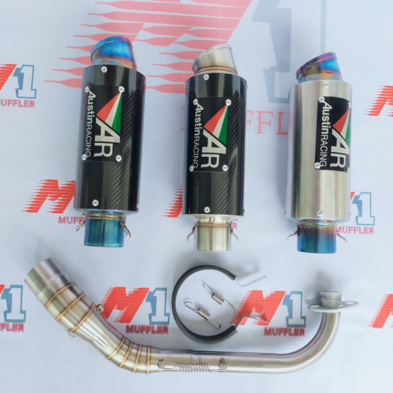 Knalpot Racing Nmax Aerox Pcx Vario Adv Lexi Scoopy Beat Mio Xmax Fullsystem Austin-2