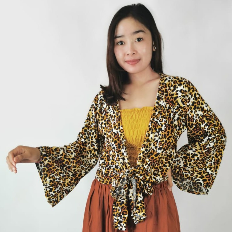 New Produk Baju Cardigan Tali Ikat baju atasan ikat oleh oleh bali