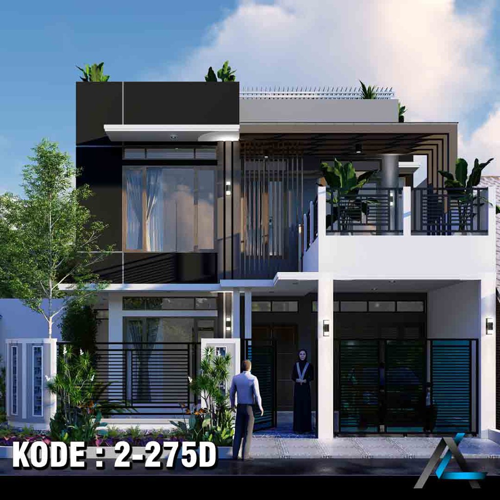 DESAIN RUMAH UK. 10.3  x 15 m KODE 2-275D (2.5 LANTAI) - ARSIKA DESAIN)