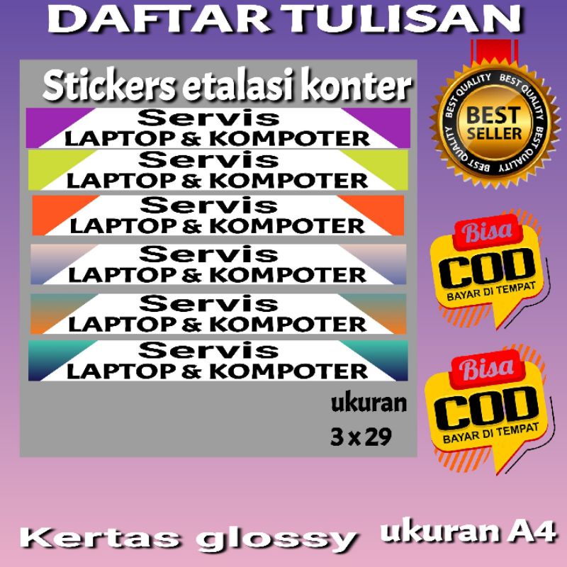 

sticker etalasi konter dan phoncel warung a1