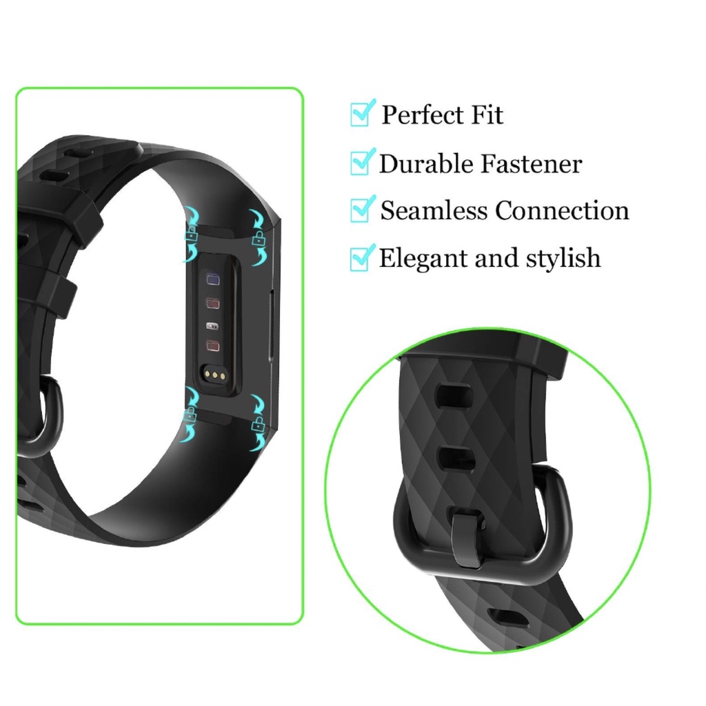 Tali Jam Watch Strap Replacement Band For Fitbit Charge 3 / 4 / 4 SE