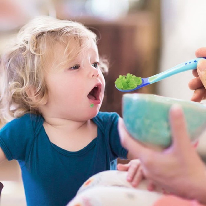 Sendok Bayi isi 2 Sendok Silikon Silicon Bayi Peralatan Makan Bayi BPA Free Reliable Original