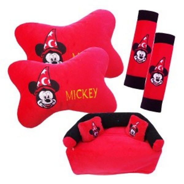 Bantal Mobil 3 in 1 Exclusive Mickey Merah