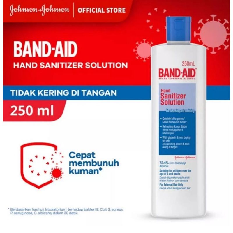 Band Aid Hand Sanitizer Solution 250ml 250 ml Band-Aid