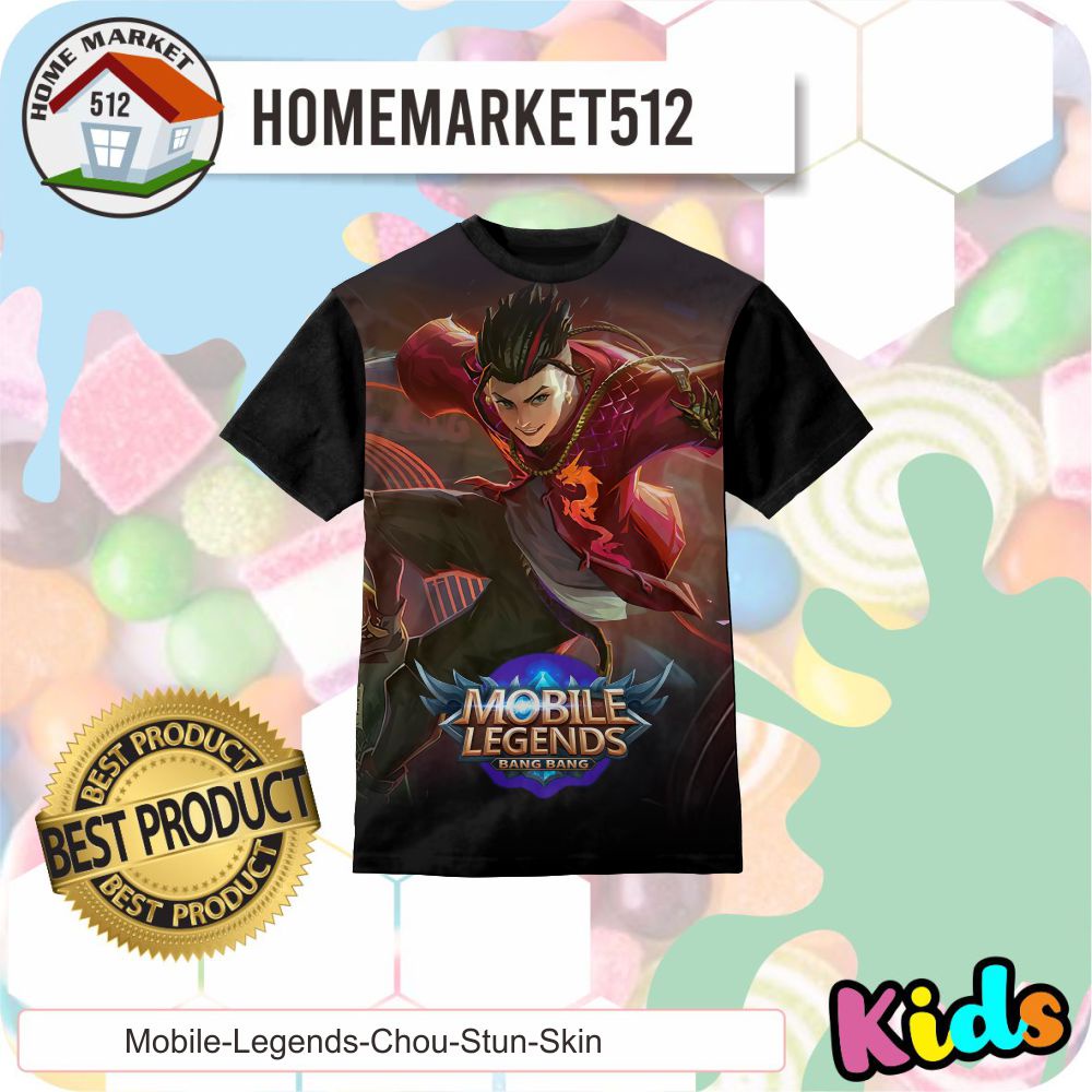 Kaos Anak Mobile Legends Chou Stun Skin Kaos Anak Laki-Laki Dan Perempuan | HOMEMARKET512
