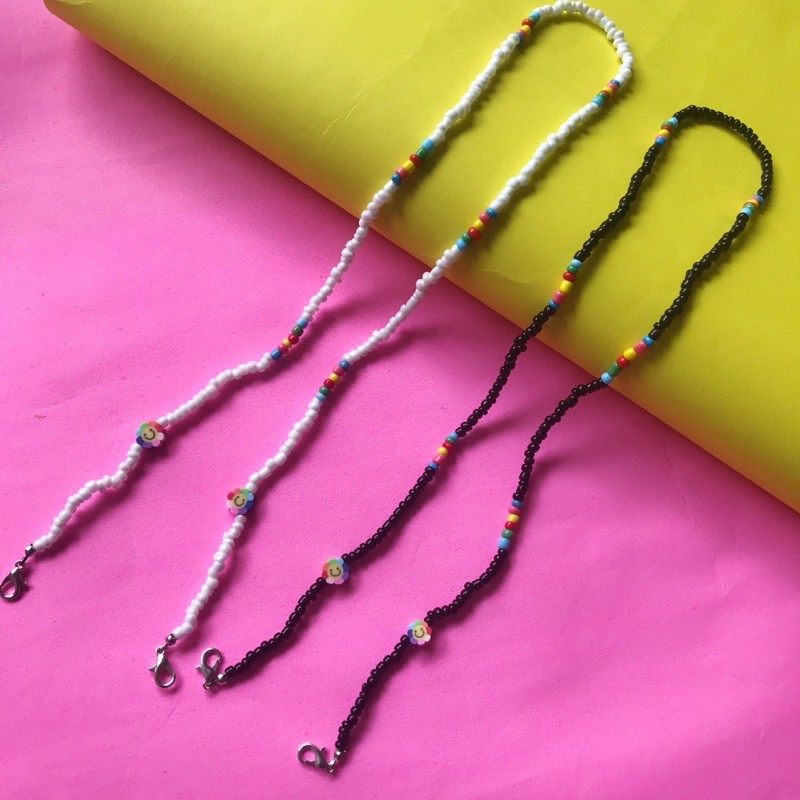 Strap Masker / Kalung Masker / Strap Kacamata - Smiley Rainbow