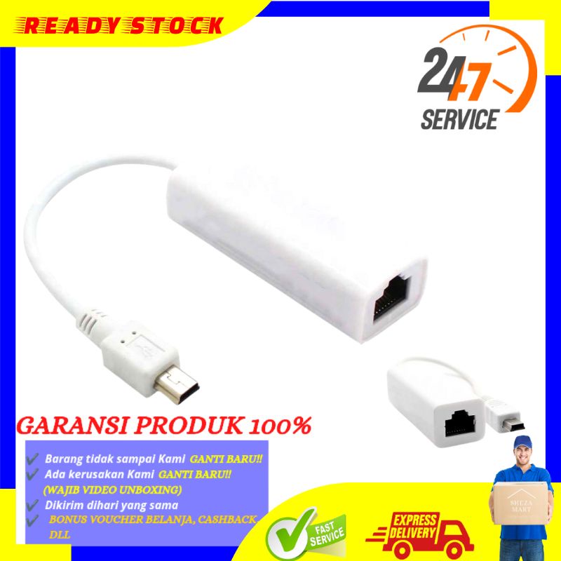 BARU SM DeLOCK 8 Pin USB to RJ45 LAN Wifi Cable Kabel Ethernet Adapter Adaptor Connector Konektor An