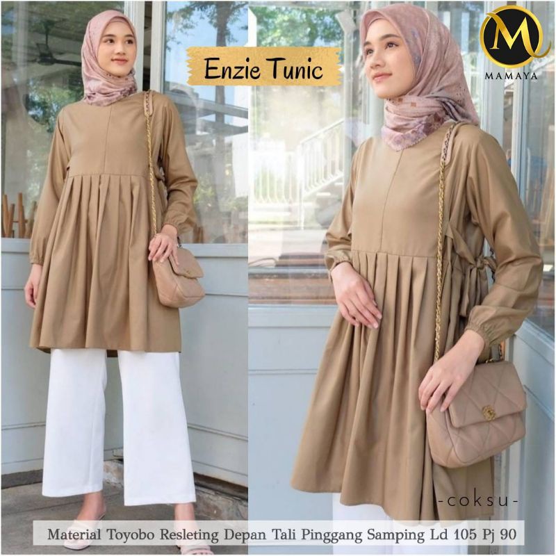 TWOSISTER.STUFF ENZIE TUNIK TUNIK POLOS ATASAN WANITA KEMEJA WANITA KEMEJA POLOS TUNIK TOYOBO