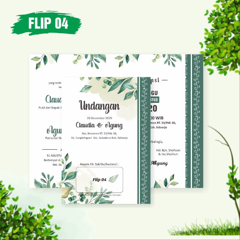 Undangan Flip MURAH