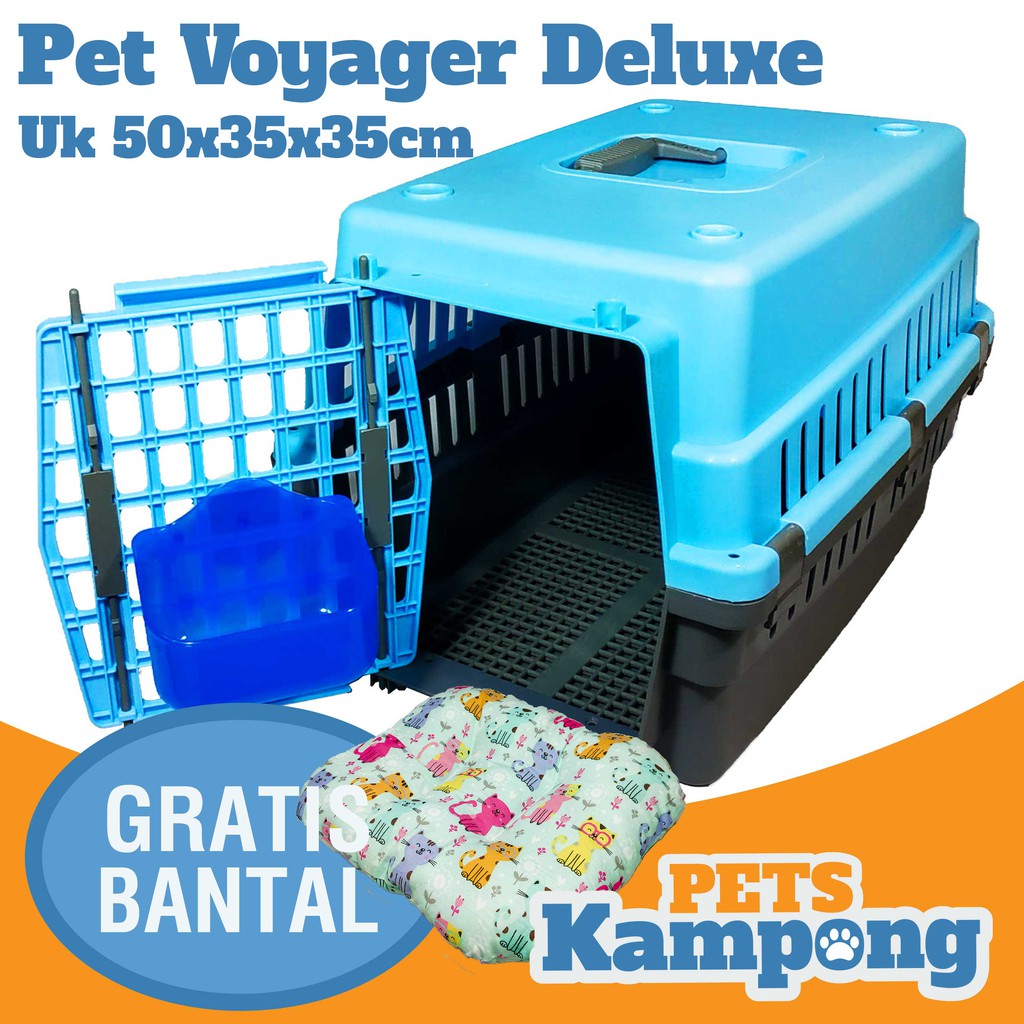 Pet cargo Deluxe Tas travel hewan TERMASUK TRAY ukuran medium voyager