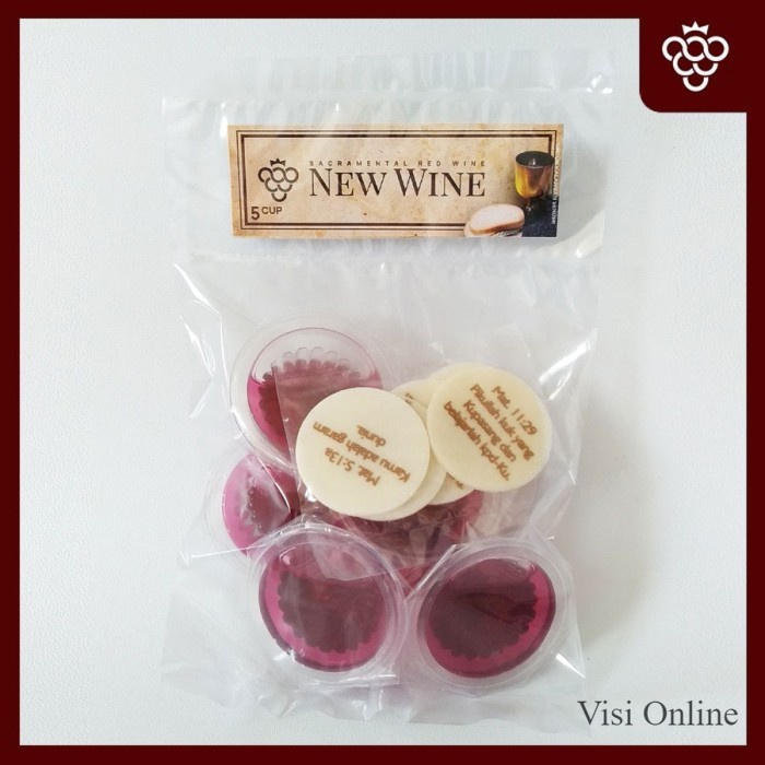 

Anggur Perjamuan Kudus Cup + Hosti Ayat Kecil - Isi 5 Cup