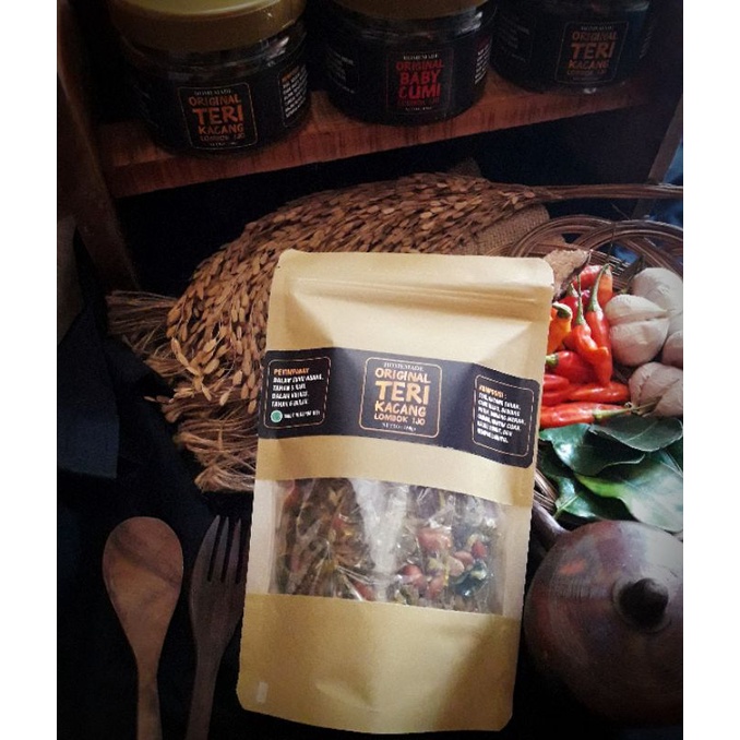 

teri kacang lombok ijo kemasan pouch 150gram