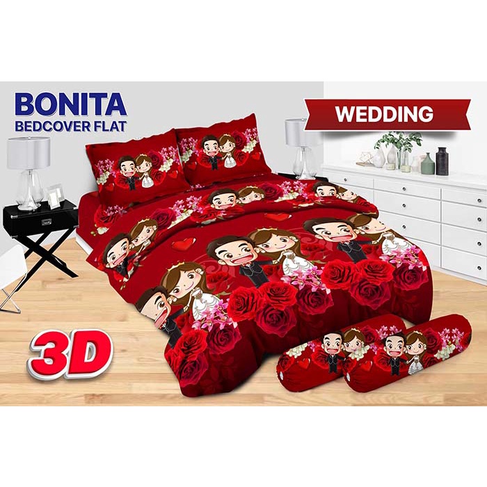 Wajib Anteraja 1 Kg Only (Hanya) Bedcover Bonita New Wedding 180x200