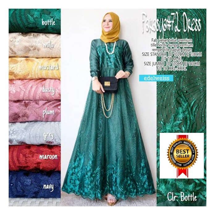 TERMURAH!! Gamis Syar i Gamis brukat Gamis Farasya Gamis Brokat Gamis Busui Gamis Kondangan