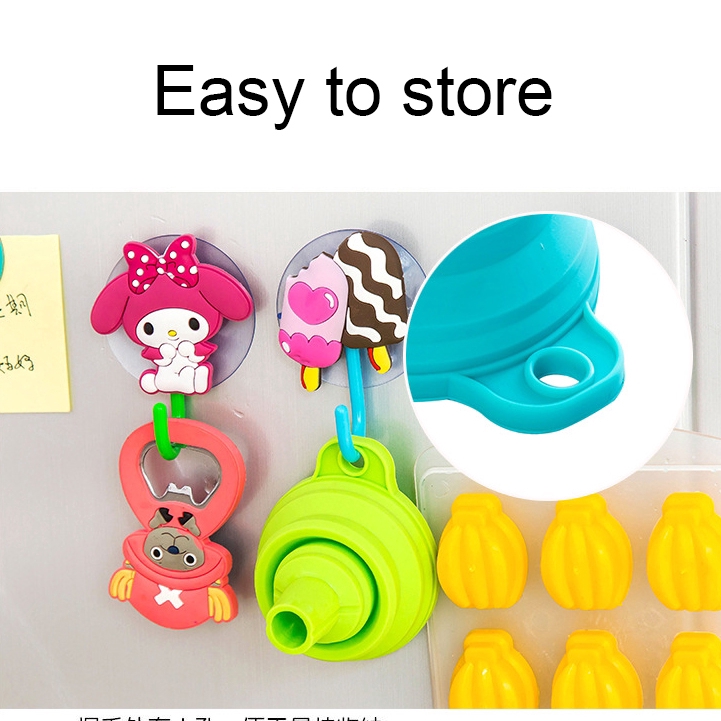 1pc Corong Lipat Mini Portable Bahan Silikon Untuk Alat Memasak/Dapur