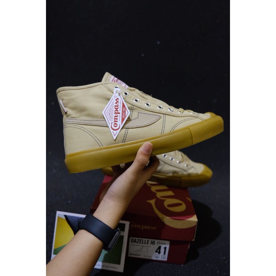 SEPATU COMPASS GAZELLE HIGH CAPPUCINO