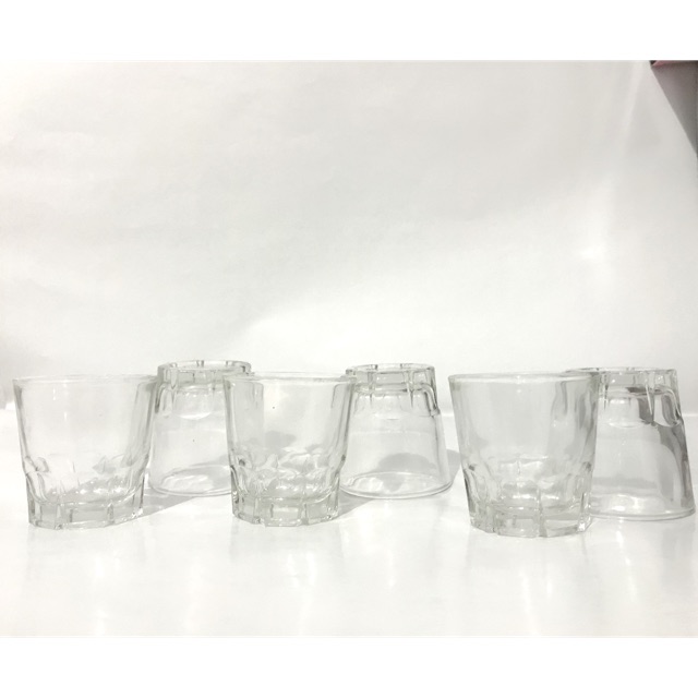 1 SET isi 6 pcs Gelas Sloki Polos / Gelas Shot Mini / Soju Glass / Souvenir / Gelas Kecil Korea / SG