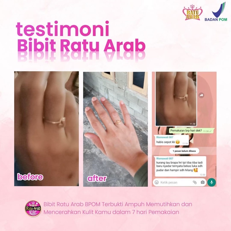 BIBIT RATU ARAB BPOM LOTION PEMUTIH ORIGINAL BIBIT LOTION RATU ARAB