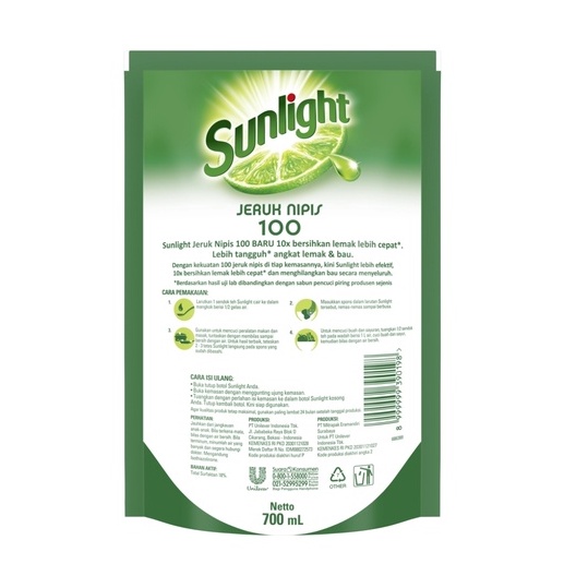 Sunlight Cuci Piring Jeruk Nipis 755ml | 650ml | 460ml