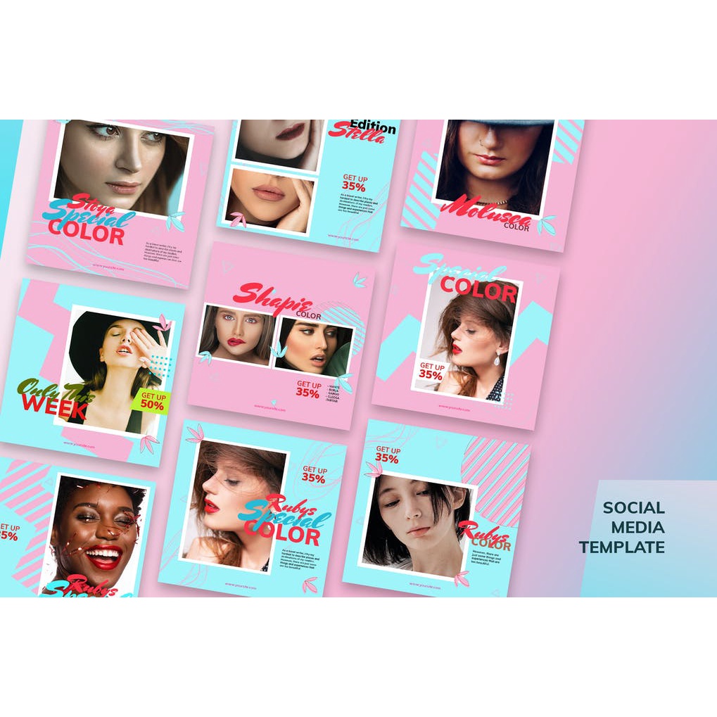 Cosmetic Social Media Kit - Photoshop