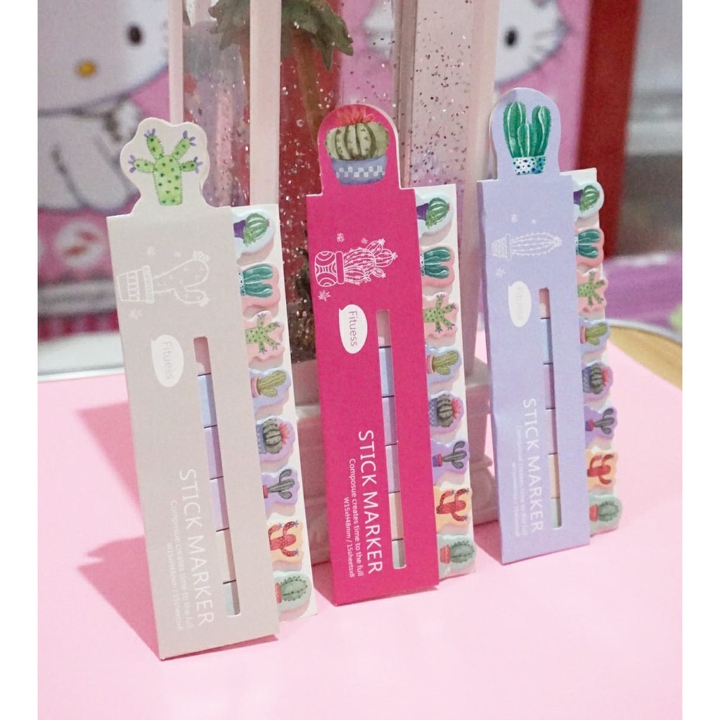 

STICKY NOTES KAKTUS KERTAS MOTIF READY STOK LUCU UNIK MURAH GROSIR COD