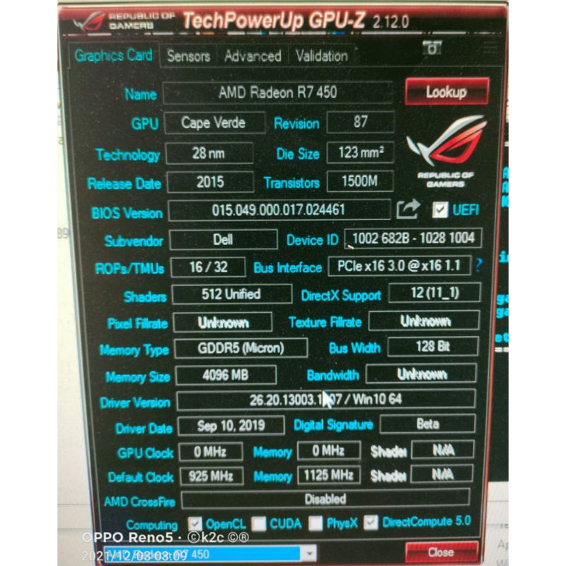 VGA AMD RADEON R7 450/ 4gb / 128BIT/ DIRECTX SUPPORT 12 / PCIE ×16