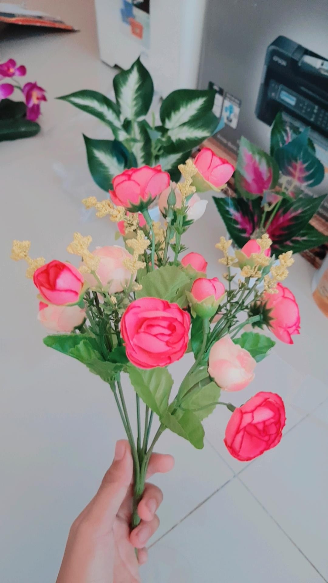 Bunga Plastik Kelereng Besar