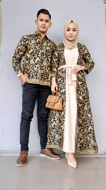BATIK NEW MAHESWARI COUPLE LONGBLUS PITA MODERN SARIMBIT BALOTELI PRADA MUSLIM SYARII SOLO