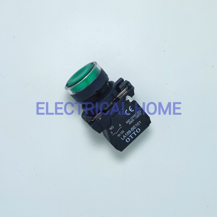 Push Button With Lampu LED 22mm 5AW33M5 Hijau OTTO