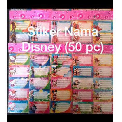 

STIKER NAMA KARAKTER 50PCS