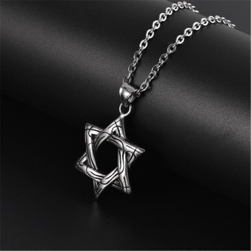 Necklace Accessories Fashion Retro Six-pointed Star Pendant Chain