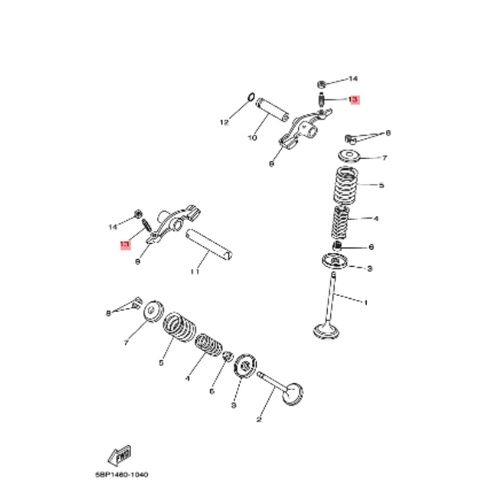 BAUT SETELAN STELAN KLEP SCORPIO ORIGINAL YGP 5BP-12159-01