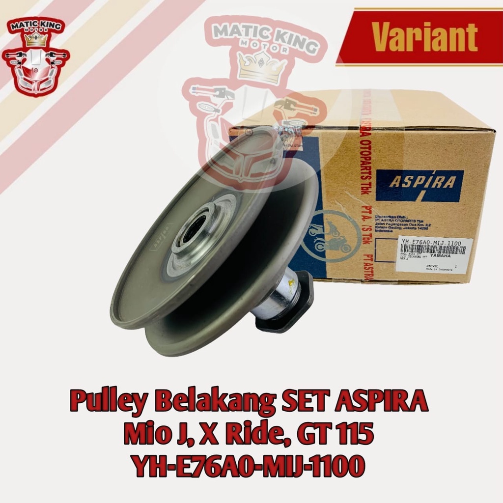 Pully Pulley Puli Belakang Yamaha Mio Fino X Ride Nouvo Soul GT FreeGo M3 S Z Sporty Smile Karburator Injeksi 110 115 125 ASLI ASPIRA OTOPART YH-E76A0-MI3-1100