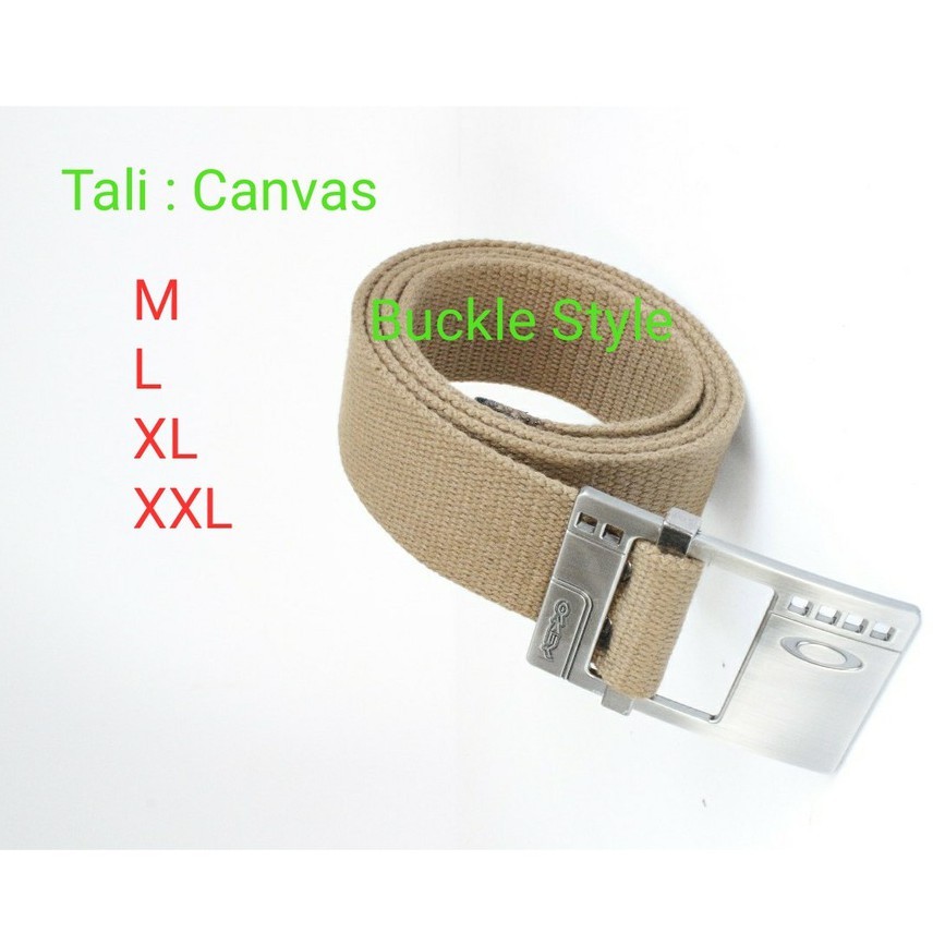 Buckle Style - Ikat Pinggang Pria Bahan Canvas - Ikat Pinggang Kepala Oxley Silver