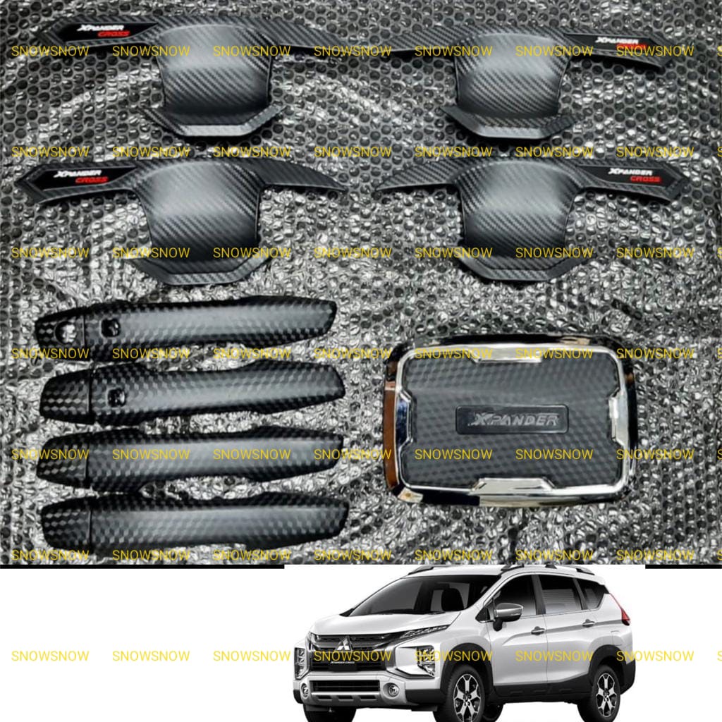 Paket Outer Handle Tank Cover Xpander Cross 2018 2020 2022 2023 up Hitam Chrome Carbon