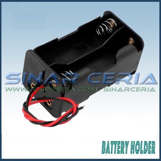 4xAAA 2 Slot Battery Holder Case Box Kotak Baterai AAA Bolak Balik