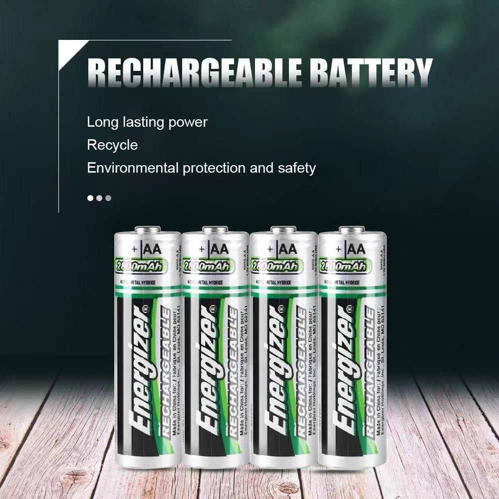 Energizer 1.2V 2800mAh AA Baterai Isi Ulang Untuk Mainan Listrik Senter Kamera Mouse Nirkabel