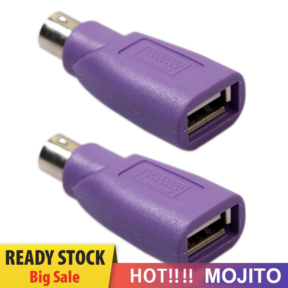 Moji 2 / 5pcs Adapter Konverter Ps2 Male Ke Usb Female Untuk Mouse / Keyboard Komputer